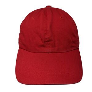 Lunada Bay Slideback Hat Red One Size Adjustable Vented Holes 6 Panel Blank
